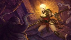 Woman monk blondes diablo iii artwork video games fantasy art