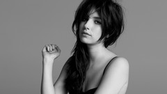 Woman monochrome Actress brunettes emma roberts