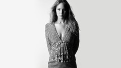 Woman monochrome Actress brunettes jennifer lawrence cleavage 