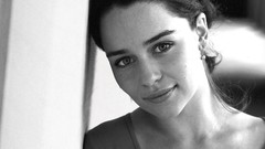 Woman monochrome Actress emilia clarke grayscale