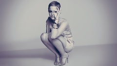 Woman monochrome Actress emma watson greyscale