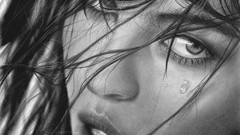 Woman monochrome artistic