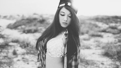 Woman monochrome asians