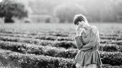 Woman monochrome asians