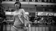 Woman monochrome asians models