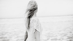 Woman monochrome Beaches