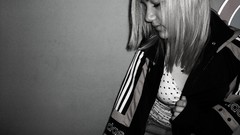 Woman monochrome blondes