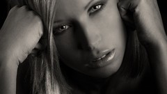 Woman monochrome blondes