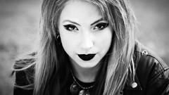 Woman monochrome blondes