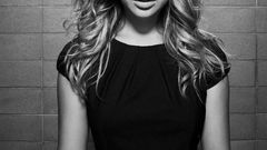 Woman monochrome blondes black dress jennifer lawrence