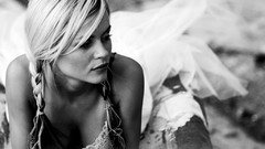 Woman monochrome blondes portraits