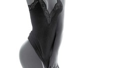 Woman monochrome bottomless Aubade