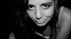 Woman monochrome brown eyes brunettes grayscale