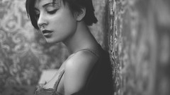 Woman monochrome brunettes