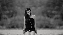 Woman monochrome brunettes