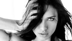 Woman monochrome brunettes adriana lima