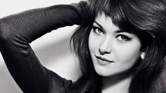 Woman monochrome brunettes black hair grayscale