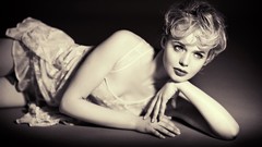 Woman monochrome brunettes models