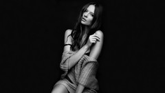 Woman monochrome brunettes models