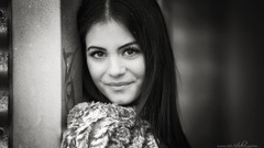 Woman monochrome brunettes models