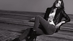 Woman monochrome brunettes models