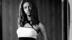 Woman monochrome brunettes models adriana lima