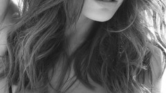 Woman monochrome brunettes models cleavage Lucy Pinder nipples 