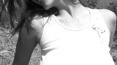 Woman monochrome brunettes models denise milani greyscale huge 