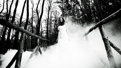 Woman monochrome crop