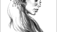 Woman monochrome drawings Boris