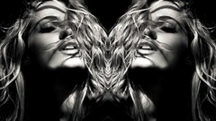 Woman monochrome faces