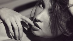 Woman monochrome faces greyscale