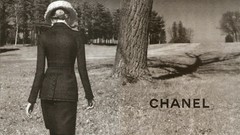 Woman monochrome fashion chanel models