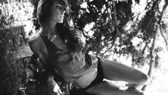 Woman monochrome grayscale