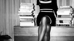 Woman monochrome grayscale