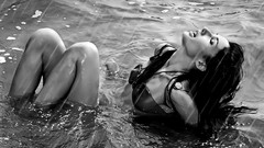 Woman monochrome greyscale