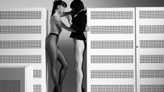 Woman monochrome greyscale