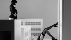 Woman monochrome greyscale