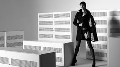 Woman monochrome greyscale