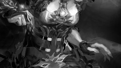 Woman monochrome guild wars 2 mmorpg artwork video games 