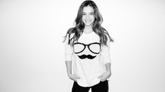 Woman monochrome hungary smiling models barbara palvin grayscale