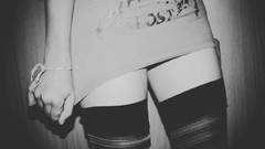 Woman monochrome legs stockings body parts