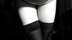 Woman monochrome legs stockings lingerie black lingerie black 