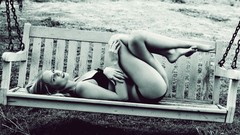 Woman monochrome lingerie brunettes models