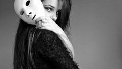 Woman monochrome masks models