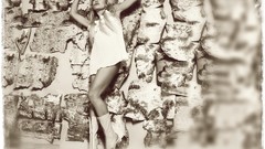 Woman monochrome models