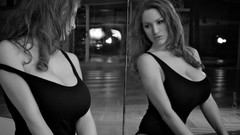 Woman monochrome models greyscale huge boobs Jordan Carver