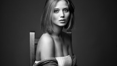 Woman monochrome models Simple Background grayscale