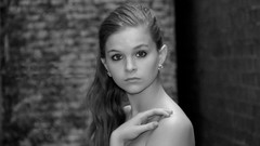 Woman monochrome models standing Karoline Kate