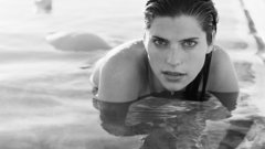 Woman monochrome nude Lake